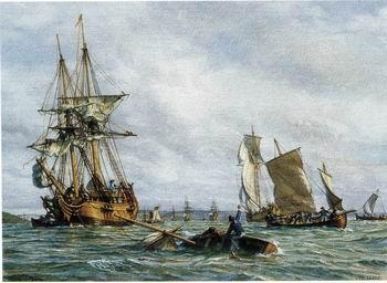 unknow artist Seascape, boats, ships and warships. 117